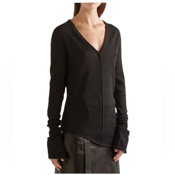 Acne Studios Tops - Acne Studios Jaden Black Alpaca Asymmetrical Top